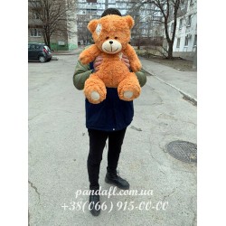 Ведмедик 70 см карамельний з латкою