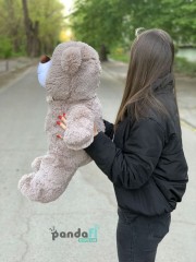 Ведмедик 70 см попелястий