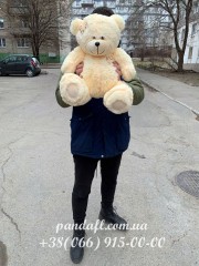 Ведмедик 70 см персиковий з латкою
