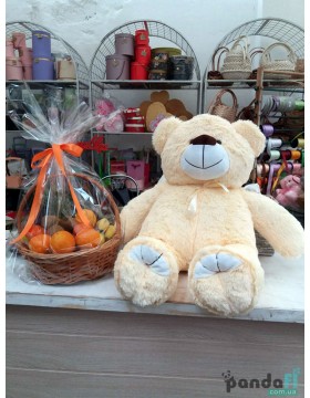 Fruit basket and teddy bear set, 100 cm