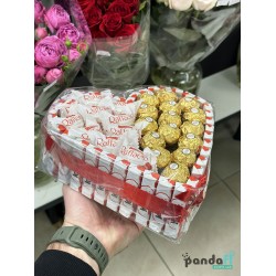 Sweet set "Heart" Raffaello and Ferrero