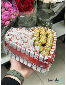 Набор сладкого "Сердце" Raffaello и Ferrero